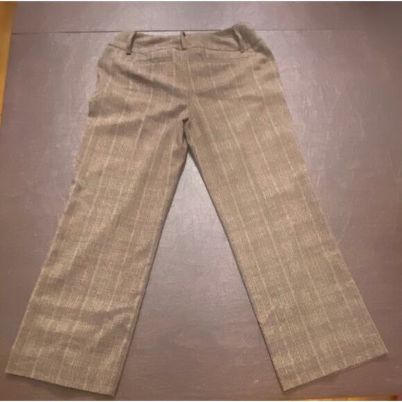 Cato Women’s Plaid Dress Pants Size 4 Brown Glen Check Straight Leg Career Work - Picture 2 of 8